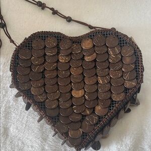 SHEIN Brown Textured Shoulder Bag
Heart shape purse